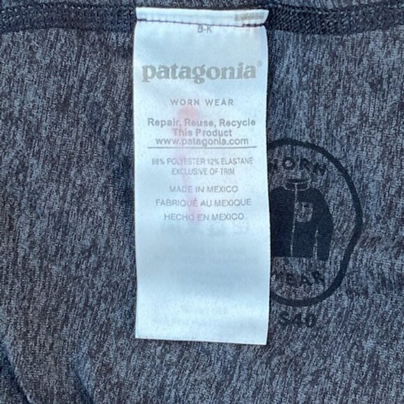 Patagonia EUC Women Heather Grey Lattice Back Sleeveless Knee Length Dress Small - Picture 8 of 10